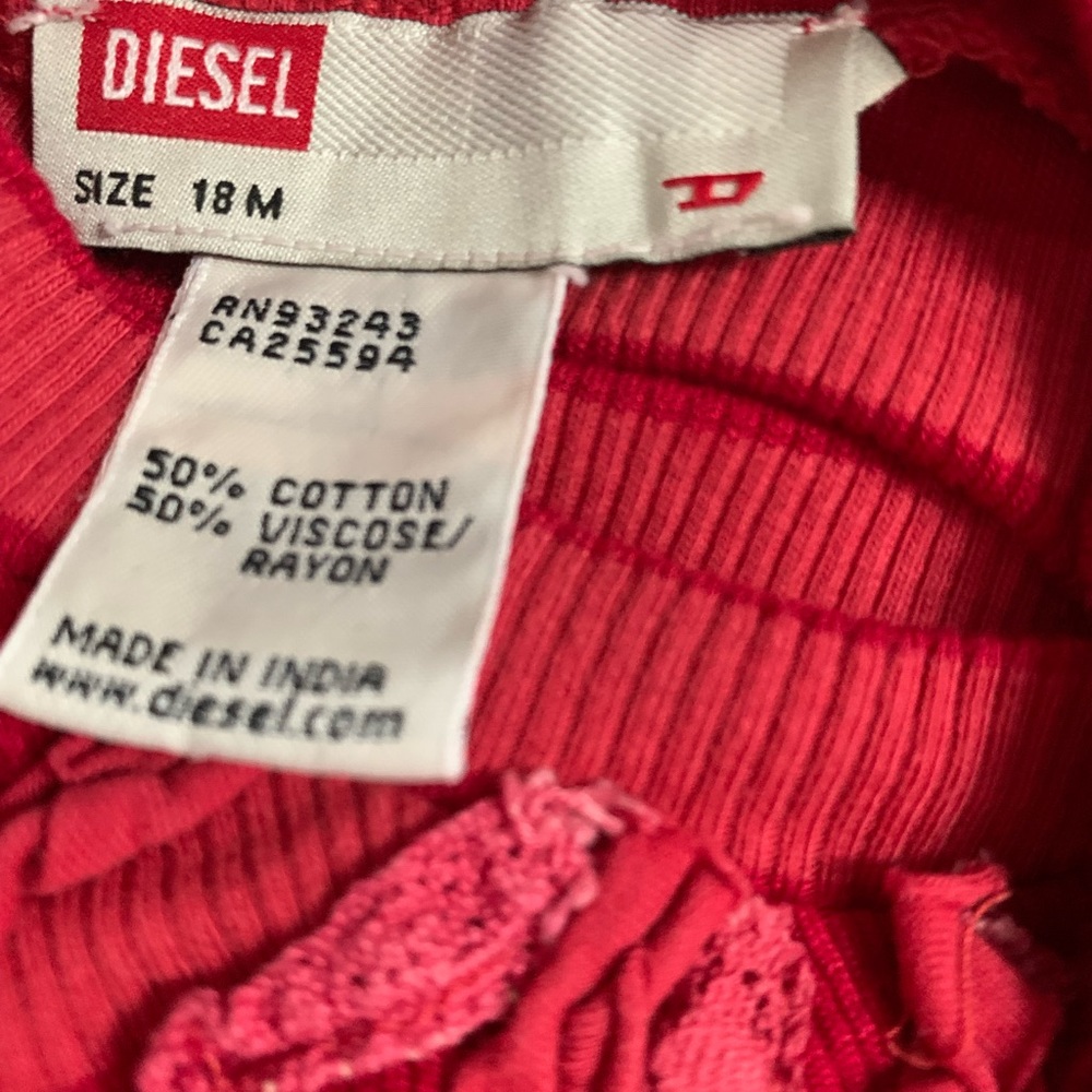 Diesel Baby Striped Ribbed Top - Picture 7 of 8